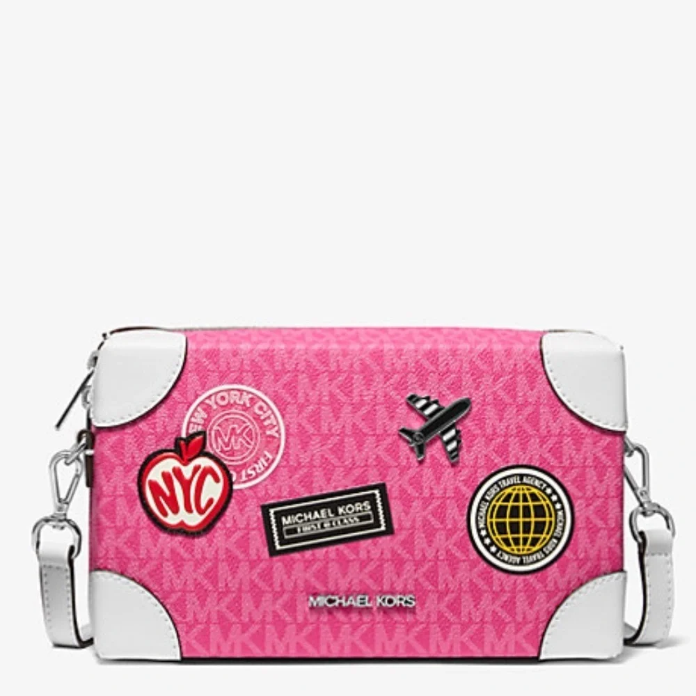 Michael Kors Jeanie Small Embellished Signature Logo Crossbody Bag